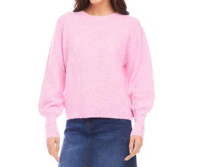 Karen Kane Blouson Sleeve Sweater In Pink