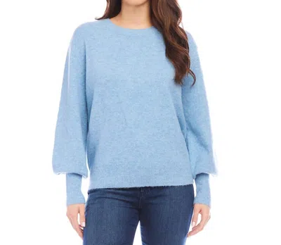 Karen Kane Blouson Sleeve Sweater In Sky Blue