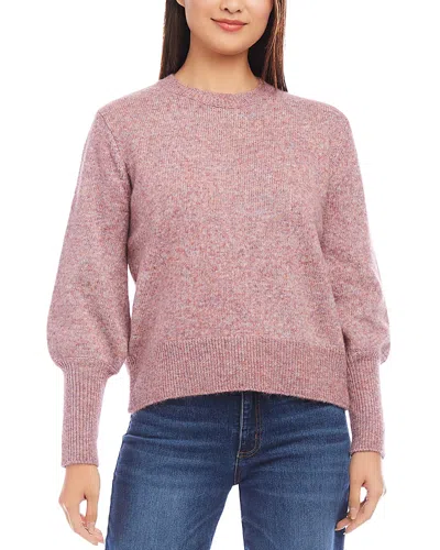 Karen Kane Blouson Sleeve Sweater In Pink