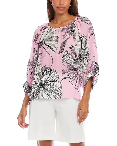 Karen Kane Blouson Sleeve Top In Animal Print