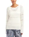Karen Kane Open Stitch Boat Neck Cotton Sweater