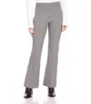 Karen Kane Bootcut Gingham Pants In Black With Off White In Black