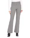 Karen Kane Check Woven Bootcut Pants In Black/ Off White