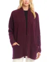Karen Kane Boucle Cardigan Sweater In Purple