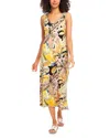 Karen Kane Brigitte Floral Sleeveless Midi Tank Dress In Print