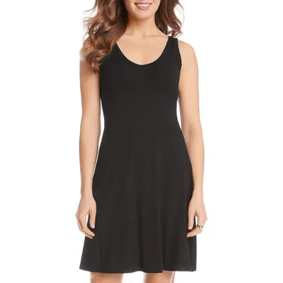 KAREN KANE BRIGITTE DRESS WOMENS SOLID V-NECK SHIFT DRESS