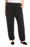 Karen Kane Brushed Double Knit Joggers In Black