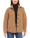 Karen Kane Brushed Wool Blend Shirt Jacket In Camel