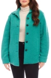 Karen Kane Brushed Shirt Jacket In Glass In Green