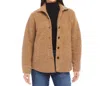 Karen Kane Brushed Shirt Jacket In Camel