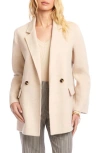 Karen Kane Brushed Wool Blend Blazer In Neutral