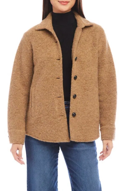 KAREN KANE KAREN KANE BRUSHED WOOL BLEND SHIRT JACKET