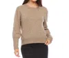 Karen Kane Button Cuff Crewneck Sweater