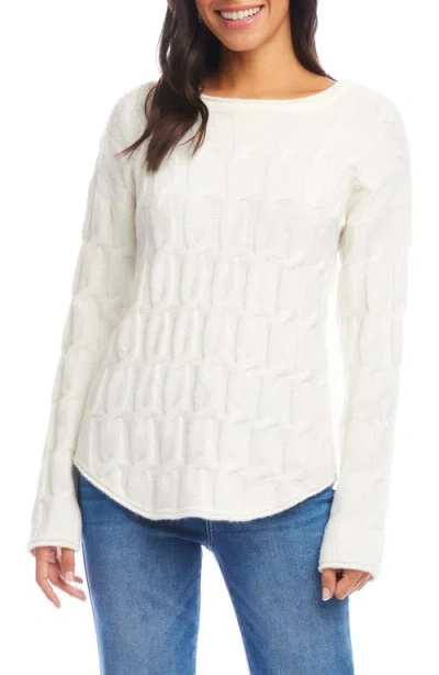 KAREN KANE KAREN KANE CABLE CURVED HEM SWEATER