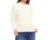 Karen Kane Cable Crewneck Sweater