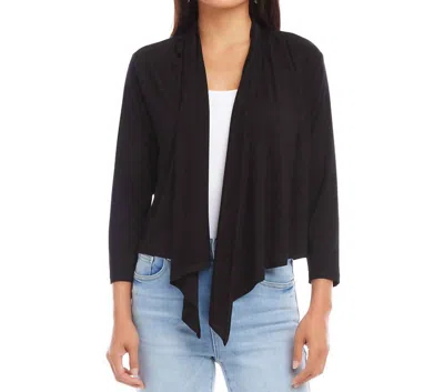 Karen Kane Calli Open Front Cardigan In Black
