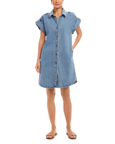 Karen Kane Cap Sleeve Denim Shirtdress