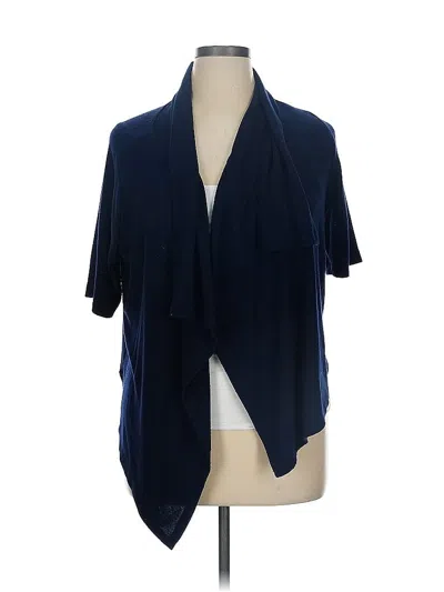 Pre-owned Karen Kane Cardigan Sweater In Blue