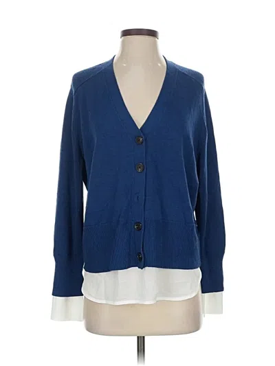 Pre-owned Karen Kane Cardigan Sweater In Blue