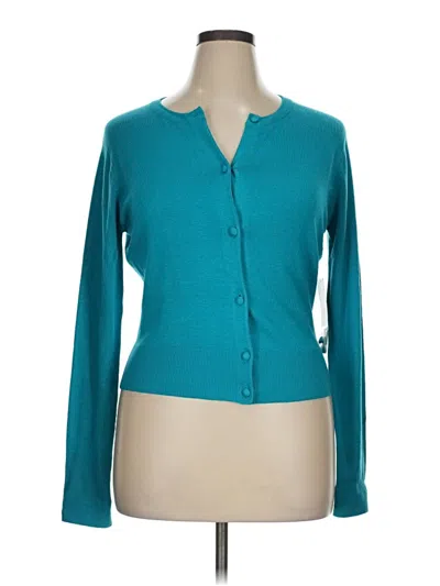 Pre-owned Karen Kane Cardigan Sweater In Blue