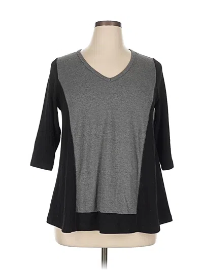 Pre-owned Karen Kane Cardigan Sweater In Gray