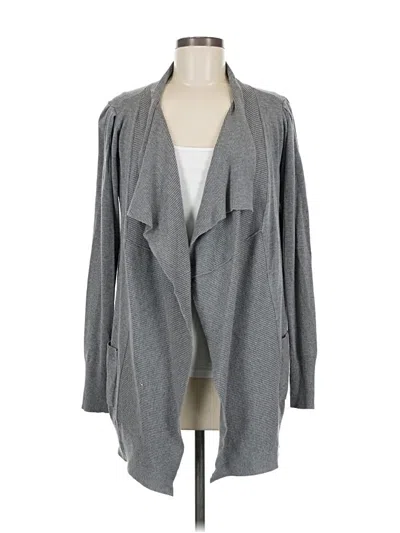 Pre-owned Karen Kane Cardigan Sweater In Gray