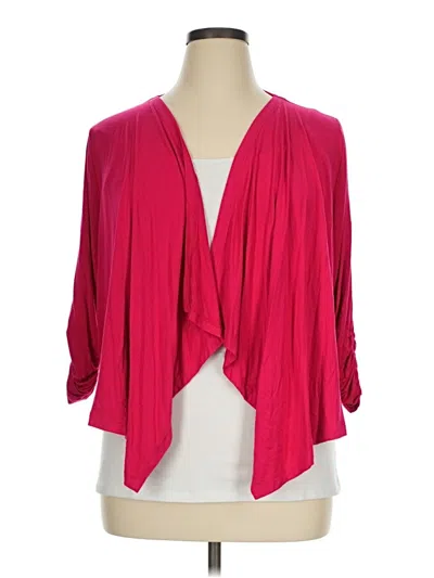 Pre-owned Karen Kane Cardigan Sweater In Pink