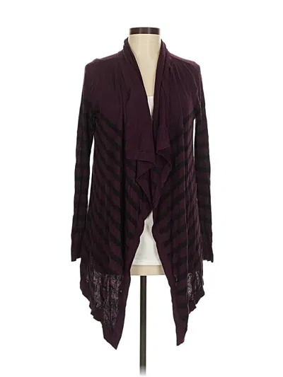 Pre-owned Karen Kane Cardigan Sweater In Purple