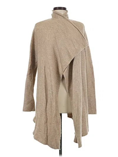 Pre-owned Karen Kane Cardigan Sweater In Tan
