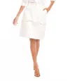 Karen Kane Cargo Mini Skirt In Ivory In White