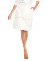 Karen Kane Cargo Mini Skirt In Ivory In Ivory