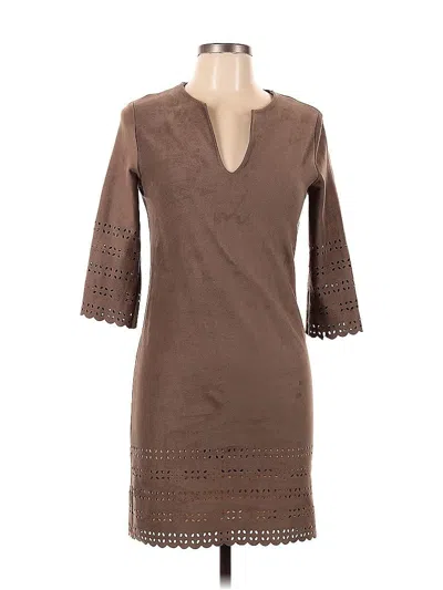 Pre-owned Karen Kane Casual Dress In Brown