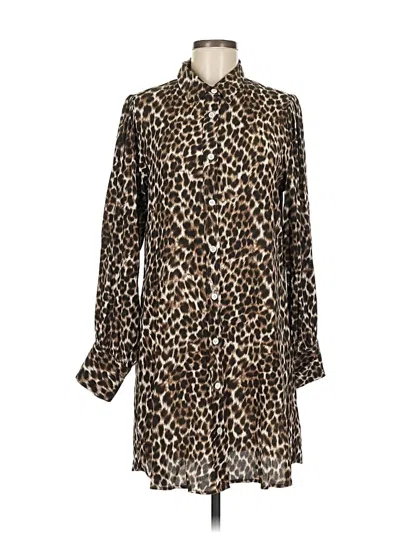 Pre-owned Karen Kane Casual Dress In Brown
