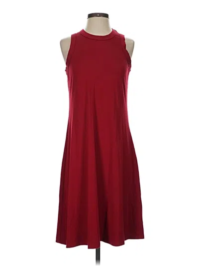 Pre-owned Karen Kane Casual Dress In Burgundy