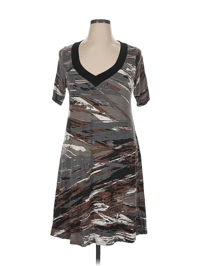 Pre-owned Karen Kane Casual Dress In Gray
