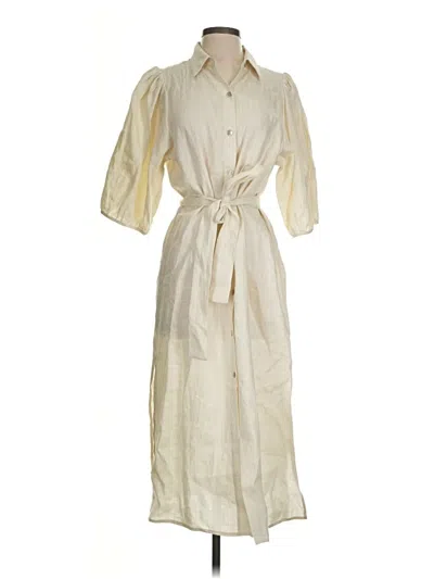 Pre-owned Karen Kane Casual Dress In Ivory