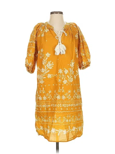 Pre-owned Karen Kane Casual Dress In Yellow