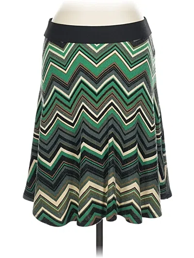 Pre-owned Karen Kane Casual Skirt In Green
