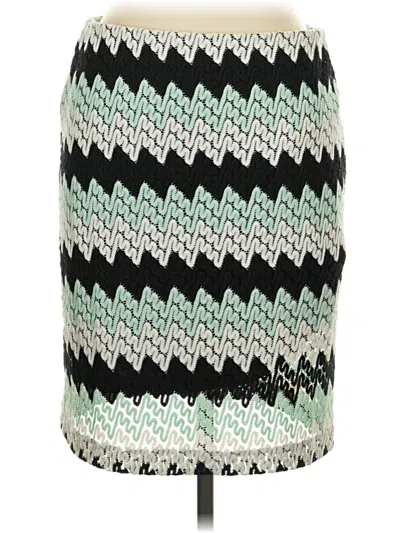Pre-owned Karen Kane Casual Skirt In Green