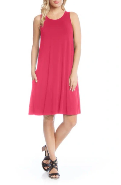 Karen Kane Chloe Swing Jersey Dress In Raspberry