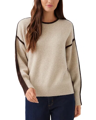 Karen Kane Colorblock Crewneck Sweater In Neutral