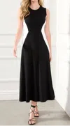 Karen Kane Womens Sleeveless Long Maxi Dress In Black