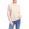 Karen Kane Colorblocked Mock Neck Sweater In Pink