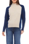 Karen Kane Colorblock Sweater In Multi Color In Blue