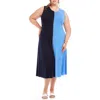 Karen Kane Colorblock Sleeveless Midi Dress