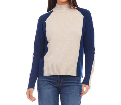 Karen Kane Colorblock Sweater In Multi Color In Blue