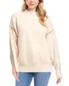Karen Kane Colorblocked Mock Neck Sweater In Neutral