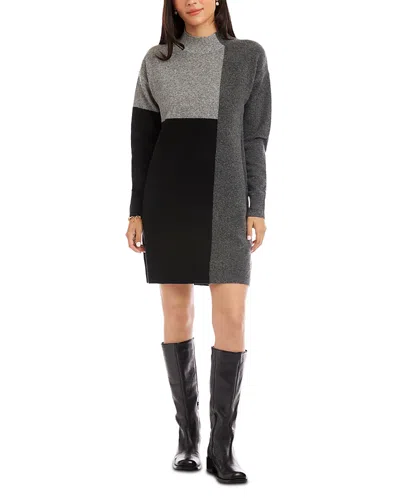 KAREN KANE COLORBLOCKED SWEATER DRESS