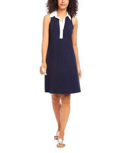 KAREN KANE CONTRAST PLACKET A LINE DRESS