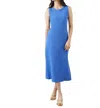 Karen Kane Crew Neck Ribbed Dress In Blue In Blue